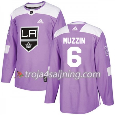 Los Angeles Kings tröja Jake Muzzin 6 Adidas 2017-2018 Lila Fights Cancer Practice Authentic - NHL Tröjor Herr Los Angeles Kings tröja Jake Muzzin 6 Adidas 2017-2018 Lila Fights Cancer Practice Authentic - NHL Tröjor Herr